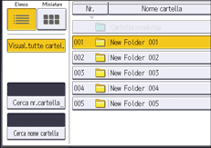 Illustrazione della schermata sul pannello di controllo