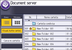 Illustrazione della schermata sul pannello di controllo