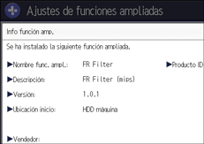 Illustrazione della schermata sul pannello di controllo