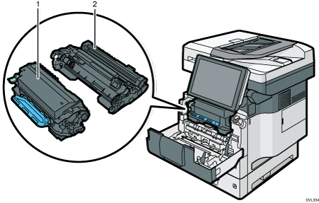 주 장치의 그림 예 번호 붙은 주석 그림 예