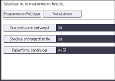 Afbeelding van bedieningspaneel