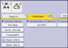 Afbeelding van bedieningspaneel