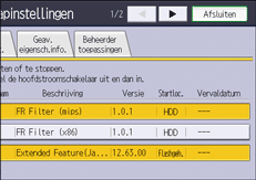 Afbeelding van bedieningspaneel