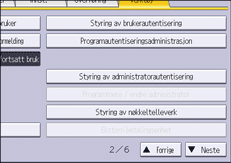 Illustrasjon av betjeningspanelet