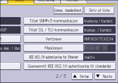 Illustrasjon av betjeningspanelet