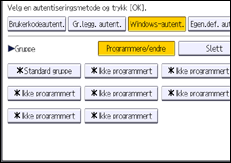 Illustrasjon av betjeningspanelet