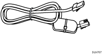 Ilustracja kabla modułowego z rdzeniem ferrytowym.