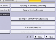 Bild på användarpanelens skärm