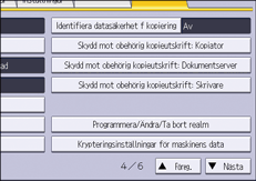 Bild på användarpanelens skärm