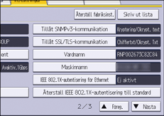 Bild på användarpanelens skärm
