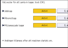 Bild på användarpanelens skärm