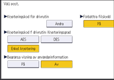 Bild på användarpanelens skärm
