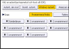 Bild på användarpanelens skärm