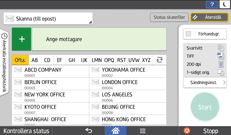 Bild på användarpanelens skärm