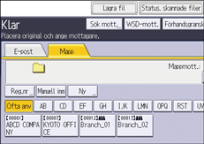 Bild på användarpanelens skärm