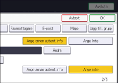 Bild på användarpanelens skärm