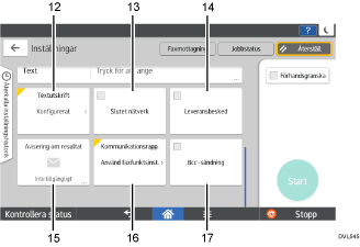 Bild på användarpanelen (numrerade detaljer)