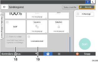 Bild på användarpanelen (numrerade detaljer)