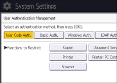 ภาพแสดงหน้าจอแผงควบคุม