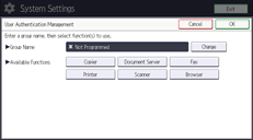 ภาพแสดงหน้าจอแผงควบคุม