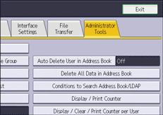 ภาพแสดงหน้าจอแผงควบคุม