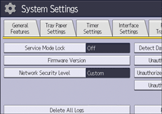 ภาพแสดงหน้าจอแผงควบคุม