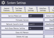 ภาพแสดงหน้าจอแผงควบคุม