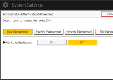 ภาพแสดงหน้าจอแผงควบคุม
