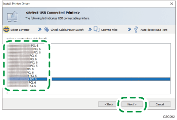 ภาพประกอบหน้าจอไดรฟ์เวอร์