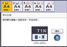 操作面板畫面說明圖