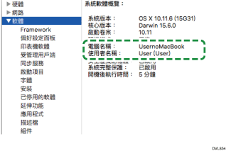 作業系統畫面的說明圖