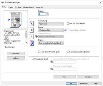 Abbildung Treiberbildschirm
