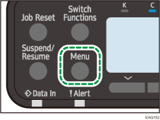 Illustration de la touche Menu