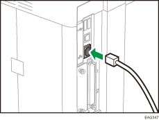Illustration du raccordement du câble USB
