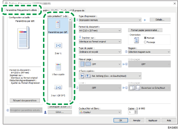 Illustration de l'écran Pilote