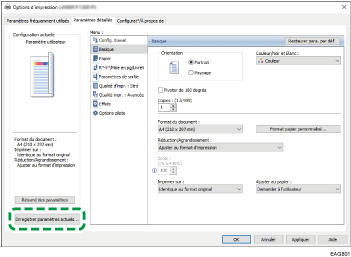 Illustration de l'écran Pilote