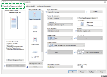Illustration de l'écran Pilote