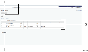 Illustration de l'écran du navigateur Web avec légende numérotée