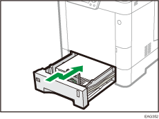 Imagem da parte frontal da impressora