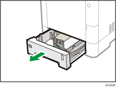Ilustração da bandeja de alimentação de papel