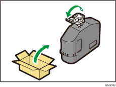 Ilustração do frasco de toner usado