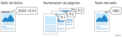 Ilustración de papeles sellados