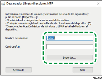 Ilustración de la pantalla del sistema operativo