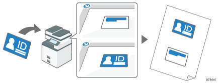 Ilustración de la copia de una tarjeta ID