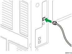 ilustración de la conexión del cable de Ethernet