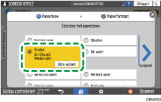 Afbeelding van bedieningspaneel