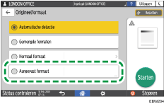 Afbeelding van bedieningspaneel