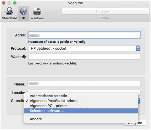 Illustratie stuurprogrammascherm