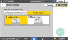 Afbeelding van bedieningspaneel