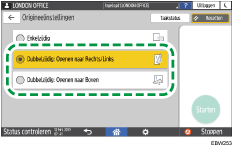 Afbeelding van bedieningspaneel